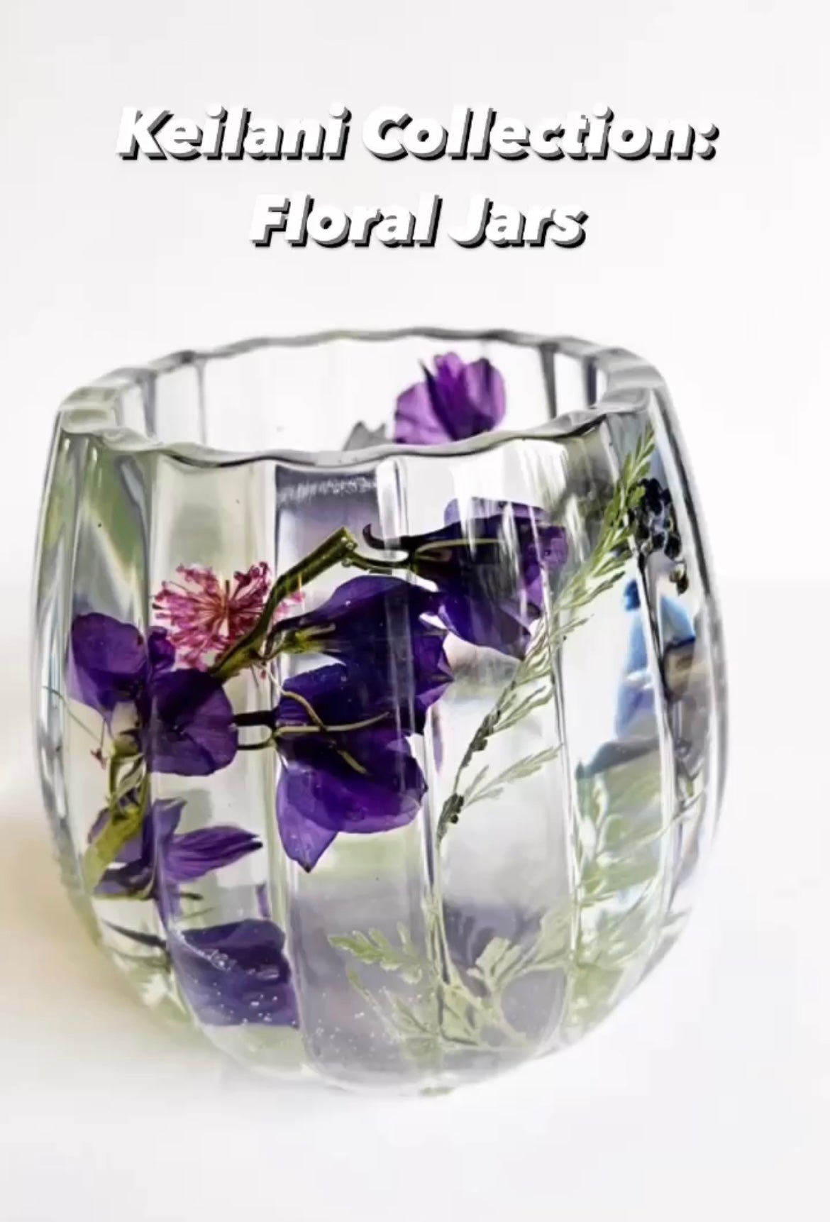 Flower Resin Jar | Handmade | Pressed Flowers | One of A Kind