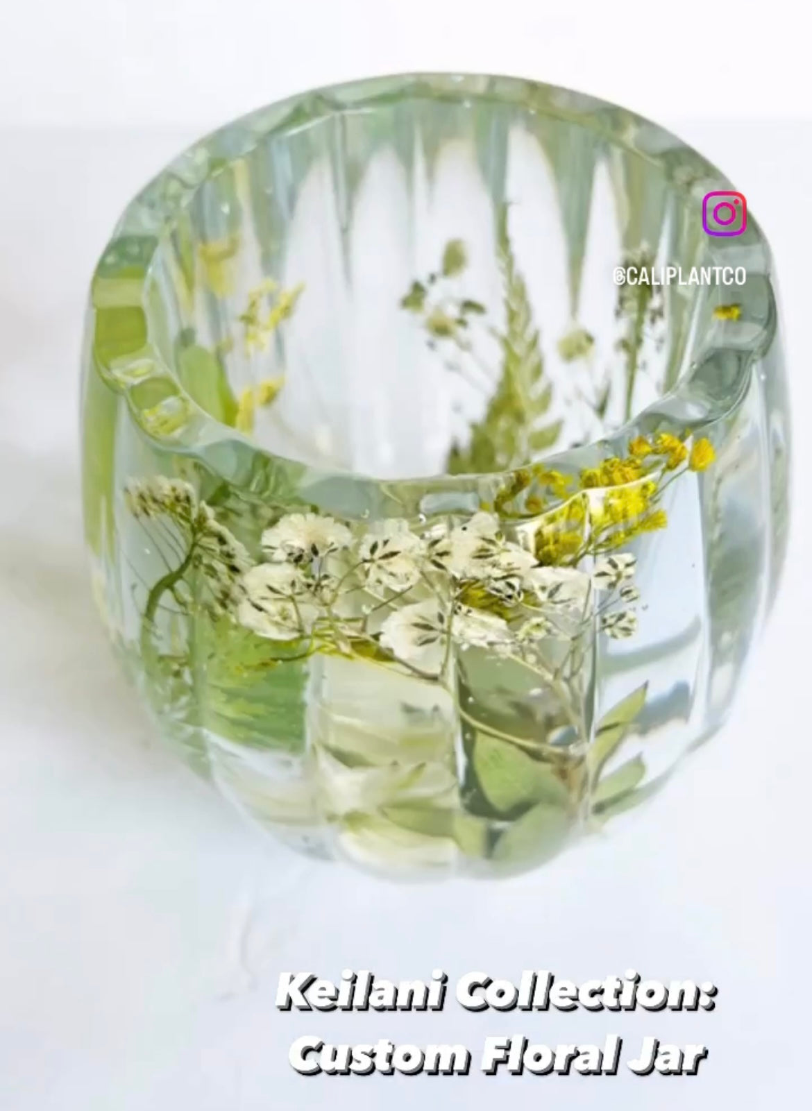 Flower Resin Jar | Handmade | Pressed Flowers | One of A Kind