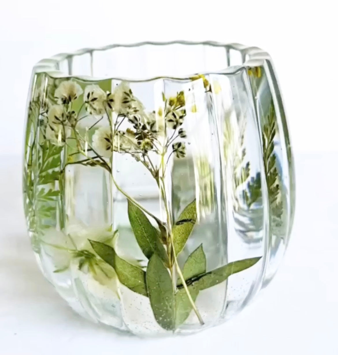 Flower Resin Jar | Handmade | Pressed Flowers | One of A Kind