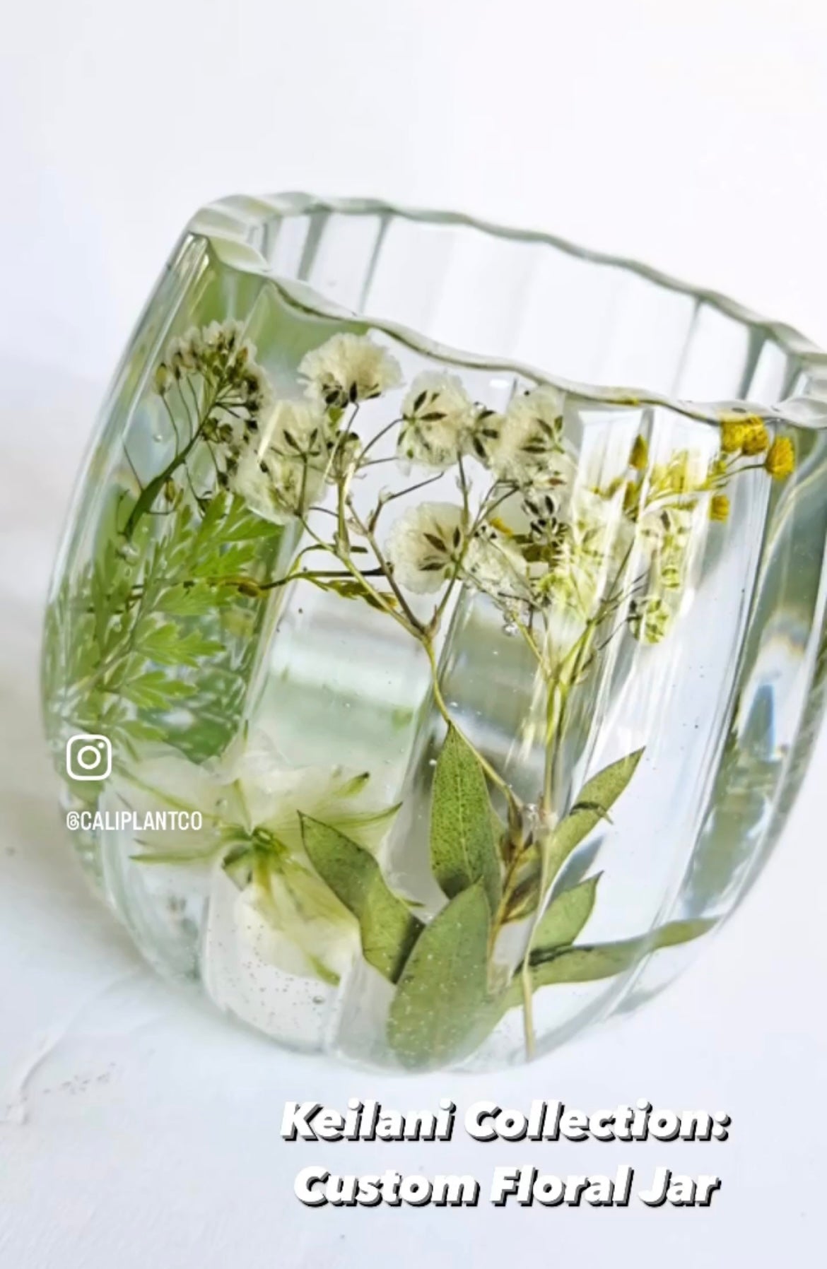 Flower Resin Jar | Handmade | Pressed Flowers | One of A Kind