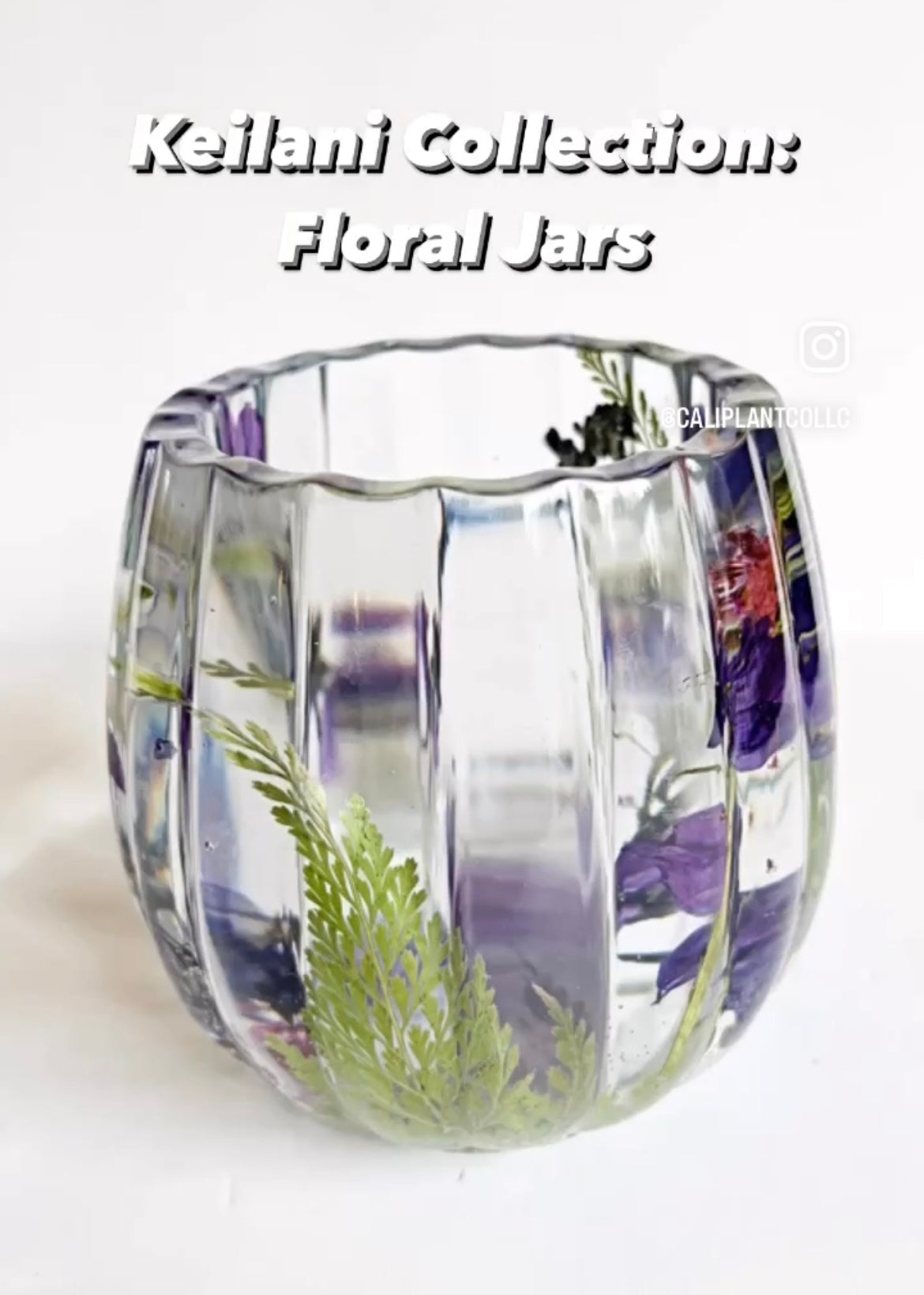 Flower Resin Jar | Handmade | Pressed Flowers | One of A Kind