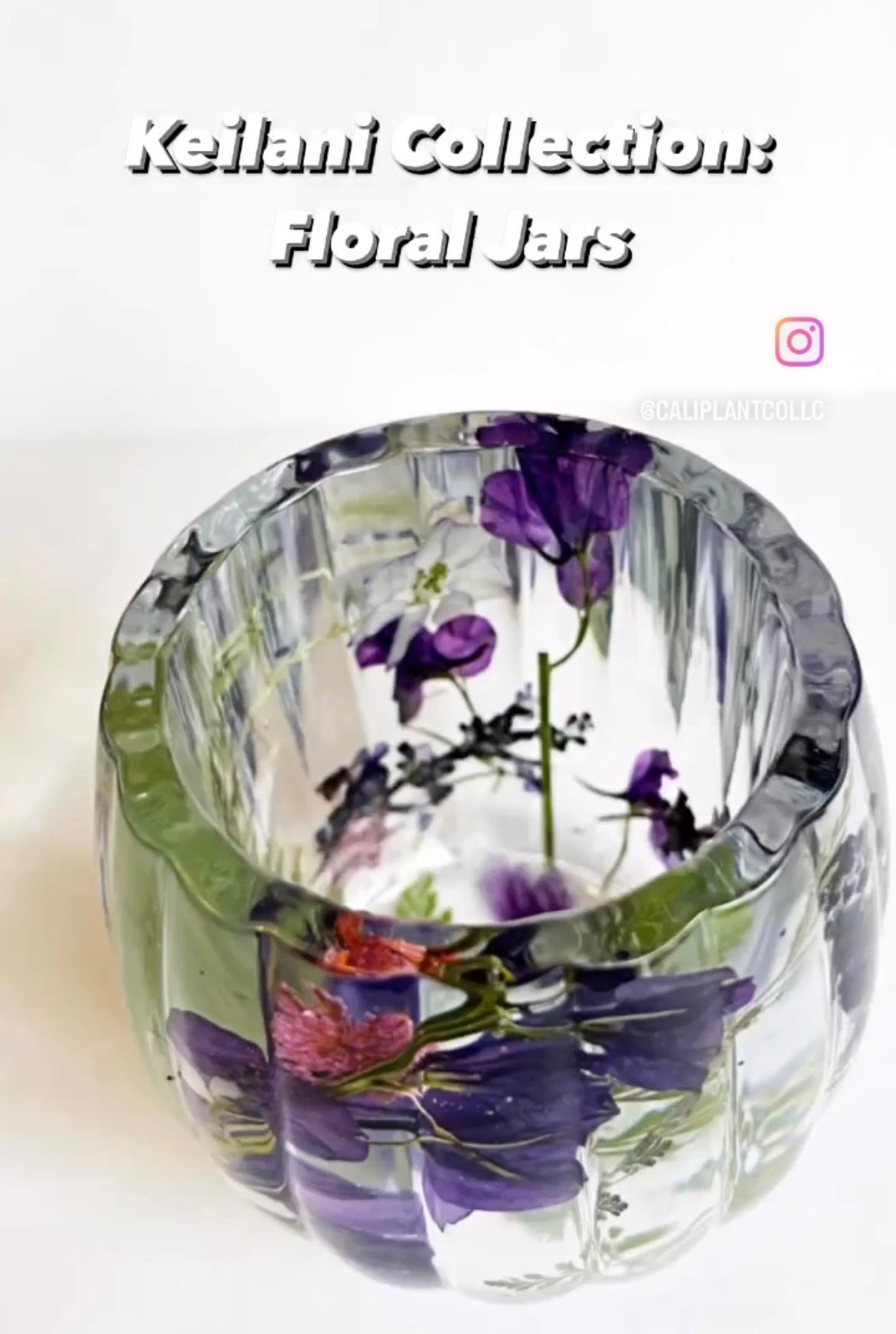 Flower Resin Jar | Handmade | Pressed Flowers | One of A Kind